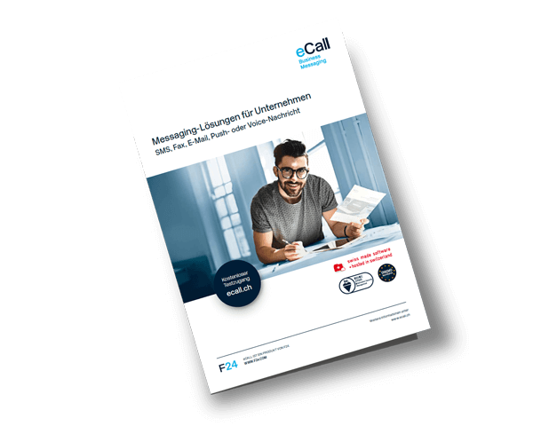 eCall Vorschau Flyer: Messaging-Lösungen für Unternehmen (Produktbroschüre)